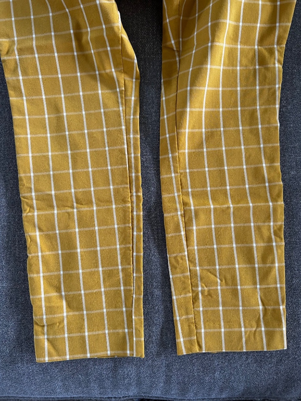 🌺Mustard Plaid Stretchy Office Pants - Picture 4 of 11